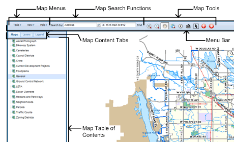 Map Content Tabs
