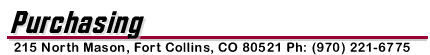 City of Fort Collins Purchasing Department