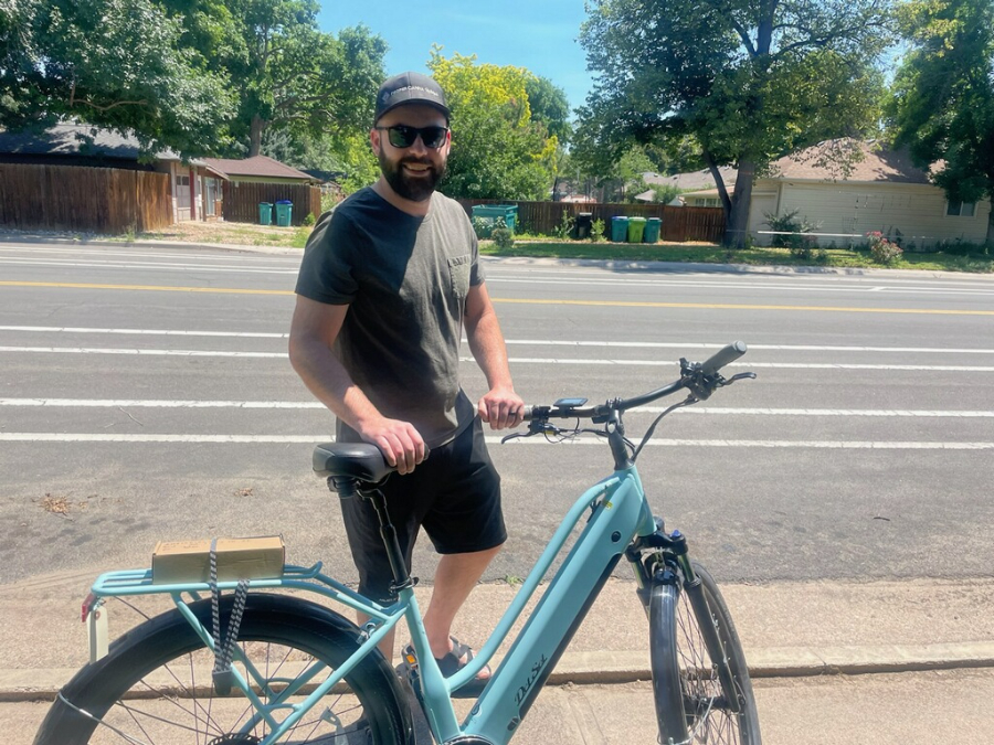 Person with a bike