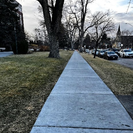 Photo of sidewalk that was improved by GID