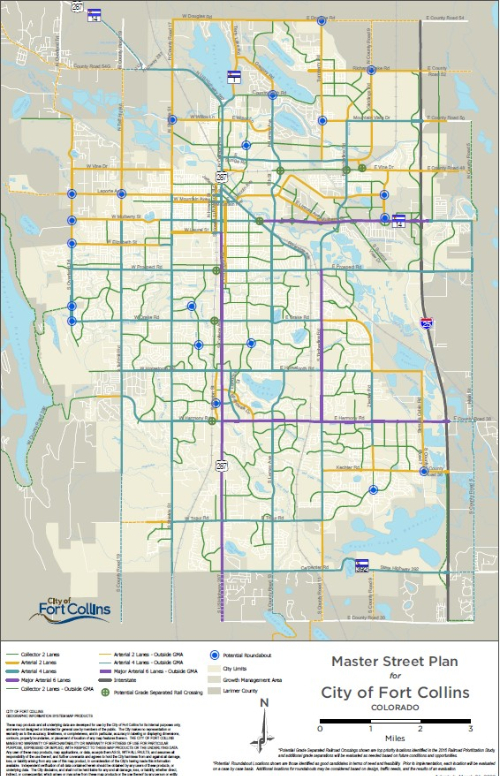 map of fort collins Master Street Plan City Of Fort Collins map of fort collins