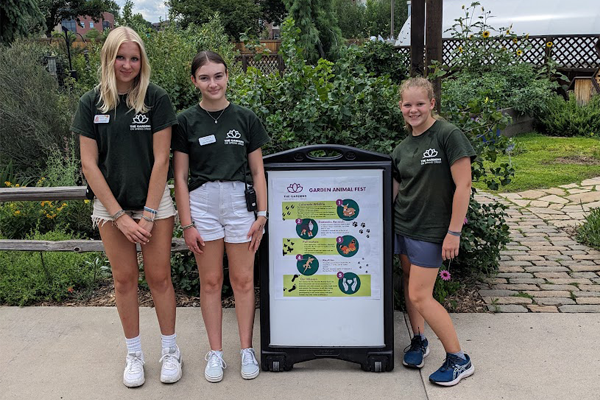 Garden Animal Fest Sign with Project Hort teens
