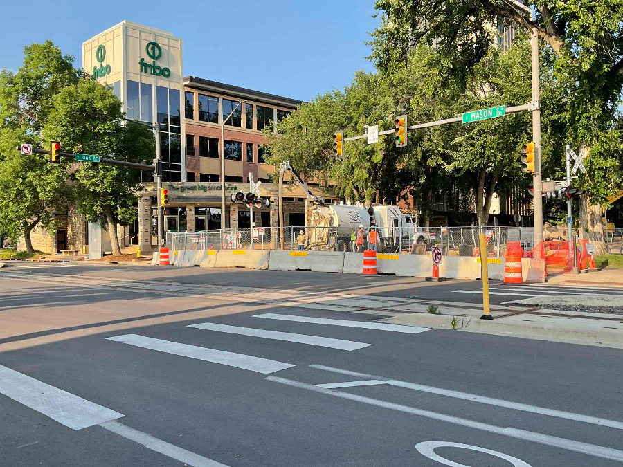 Construction at Oak St