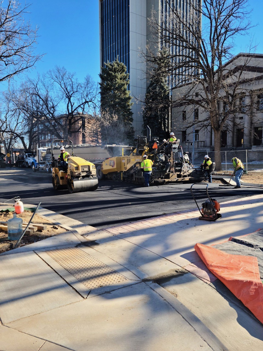 Oak St paving