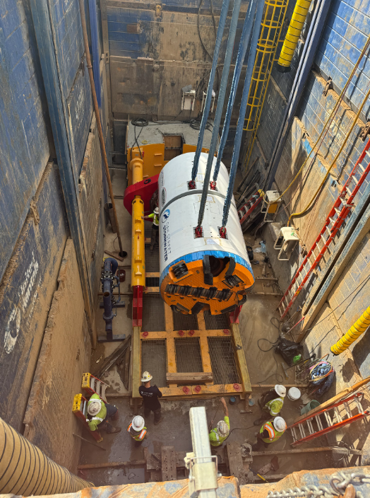 installation of tunneling equipment