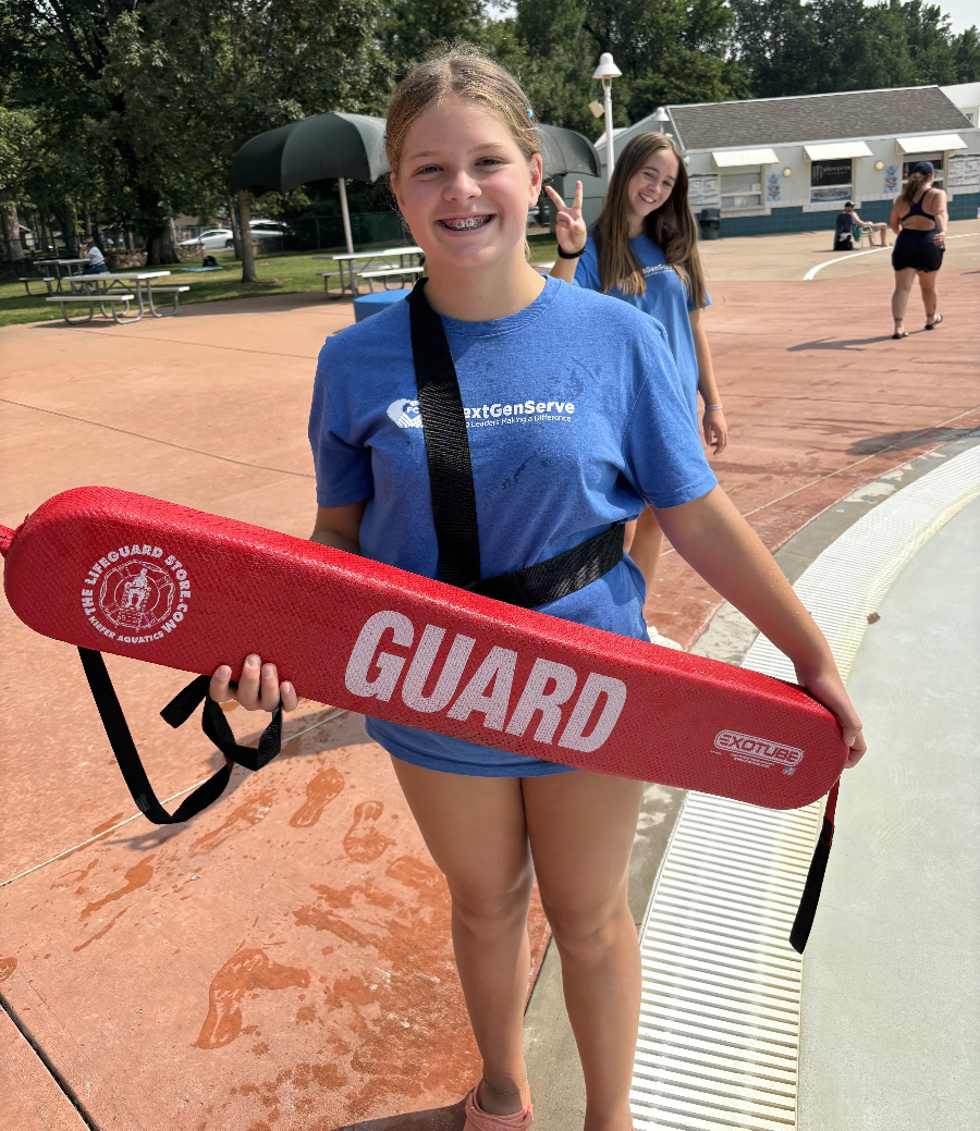 Teens practicing how to be lifeguards at City Park Pool!